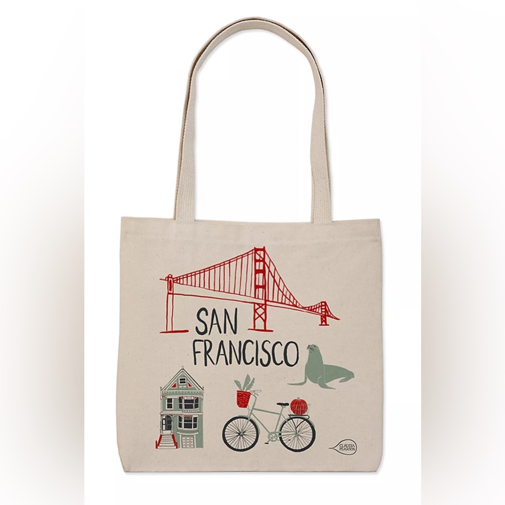 Claudia Pearson San Francisco Cotton Shopping Tote | City Graphics by the artist